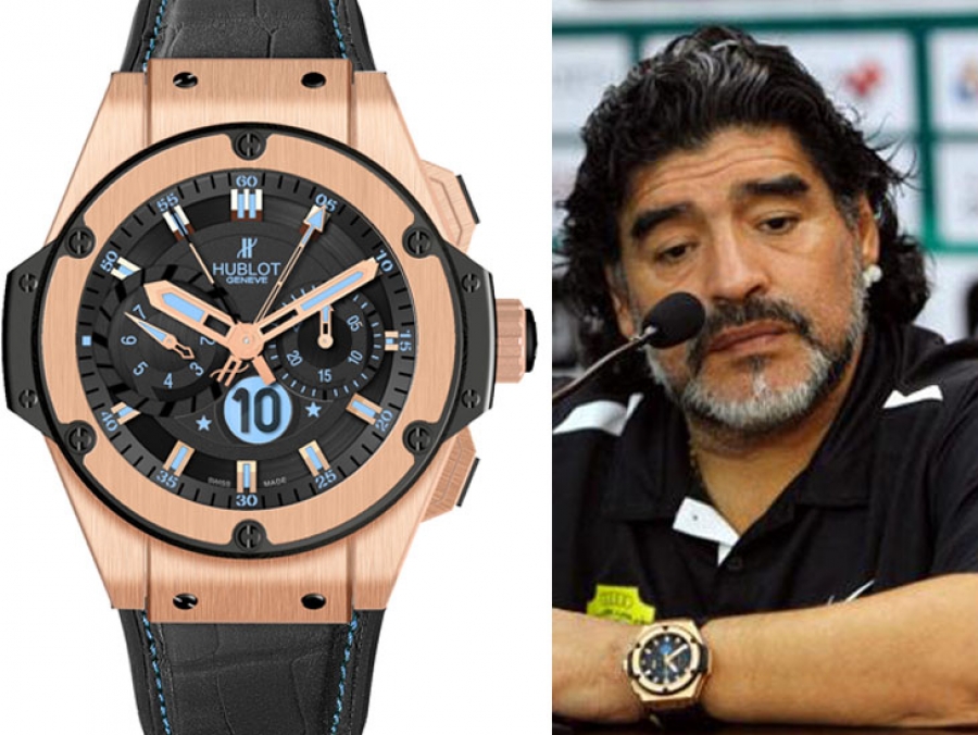 Así son los dos pequeños lujos que Diego Armando Maradona carga en sus muñecas